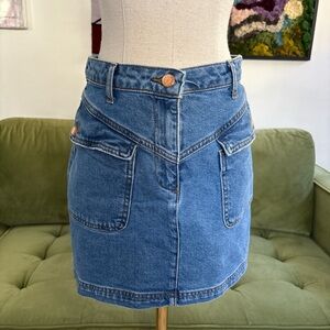 Avec Les Filles Denim Mini Skirt - size 4
